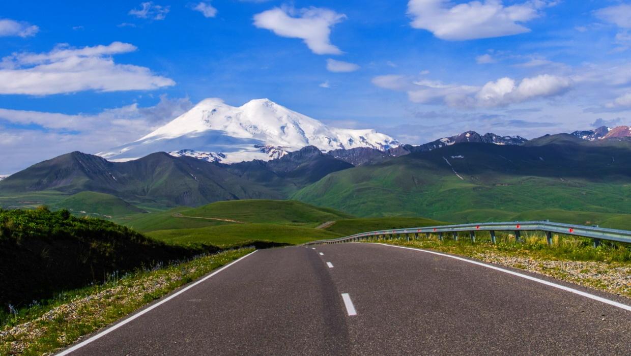 дороги в горах кавказа